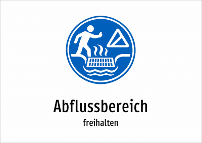 Abflussbereich - freihalten