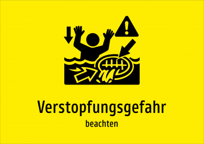 Verstopfungsgefahr - beachten