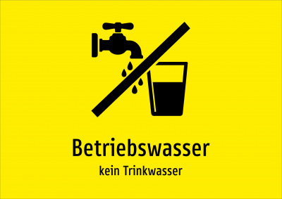 Betriebswasser - kein Trinkwasser