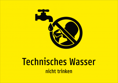 Technisches Wasser - nicht trinken