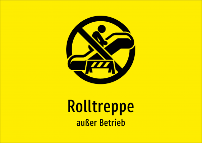 Rolltreppe - außer Betrieb