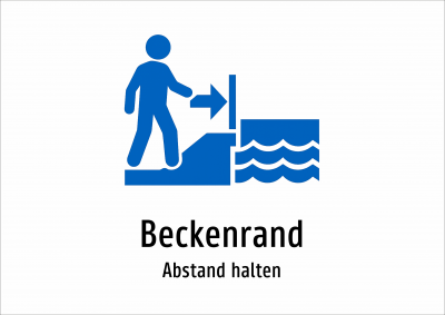 Beckenrand - Abstand halten