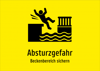 Absturzgefahr - Beckenbereich sichern