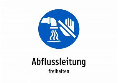 Abflussleitung - freihalten