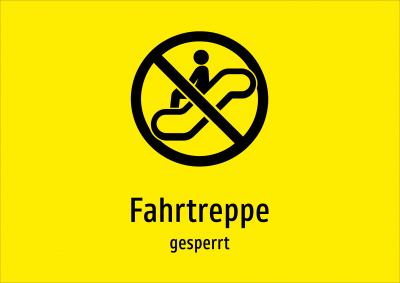 Fahrtreppe - gesperrt