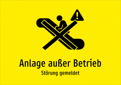 Anlage außer Betrieb - Störung gemeldet
