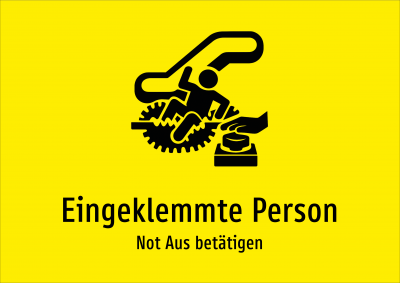 Eingeklemmte Person - Not Aus betätigen