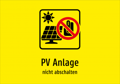 PV Anlage - nicht abschalten