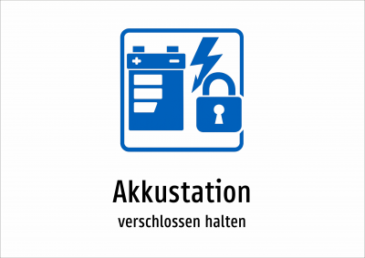 Akkustation - verschlossen halten