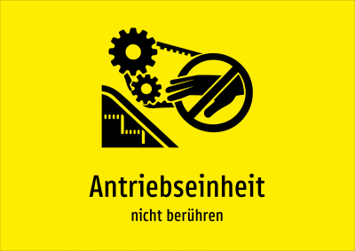 Antriebseinheit - nicht berühren
