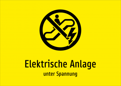 Elektrische Anlage - unter Spannung