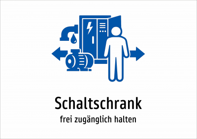 Schaltschrank - frei zugänglich halten