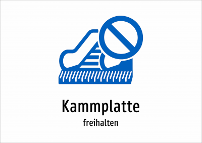 Kammplatte - freihalten