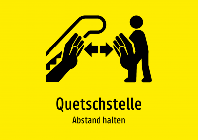 Quetschstelle - Abstand halten