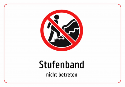 Stufenband - nicht betreten