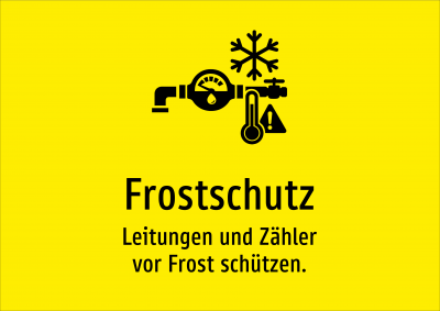 Frostschutz - Leitungen und Zähler vor Frost schützen.