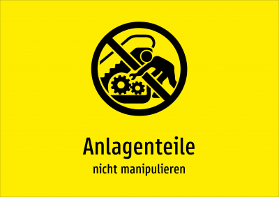Anlagenteile - nicht manipulieren