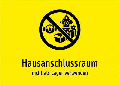 Hausanschlussraum - nicht als Lager verwenden