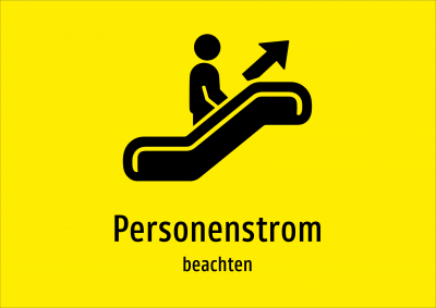 Personenstrom - beachten
