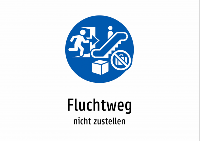 Fluchtweg - nicht zustellen
