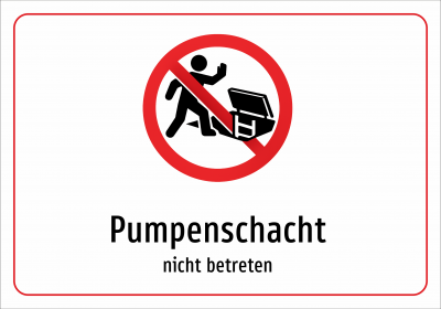 Pumpenschacht - nicht betreten