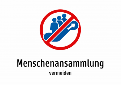 Menschenansammlung - vermeiden