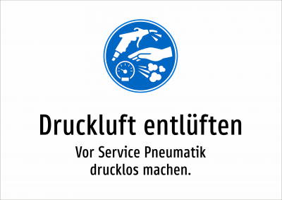 Druckluft entlüften - Vor Service Pneumatik drucklos machen.