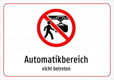 Automatikbereich - nicht betreten