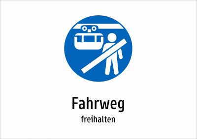 Fahrweg - freihalten