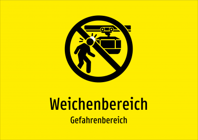 Weichenbereich - Gefahrenbereich