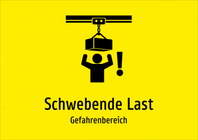 Schwebende Last - Gefahrenbereich