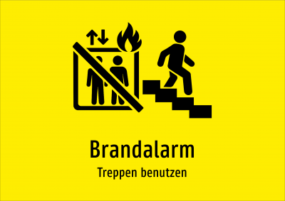 Brandalarm - Treppen benutzen