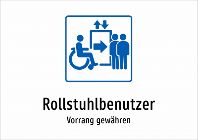 Rollstuhlbenutzer - Vorrang gewähren