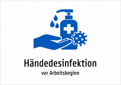 Händedesinfektion - vor Arbeitsbeginn