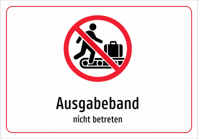 Ausgabeband - nicht betreten