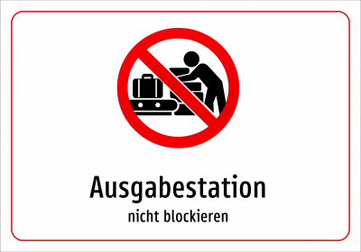 Ausgabestation - nicht blockieren