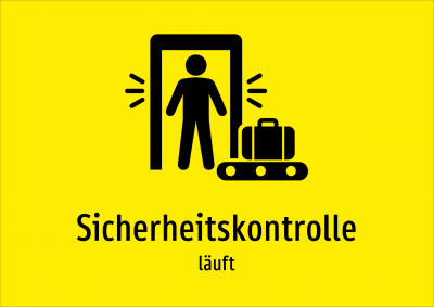 Sicherheitskontrolle - läuft
