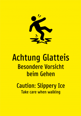 Achtung Glatteis - Besondere Vorsicht beim Gehen