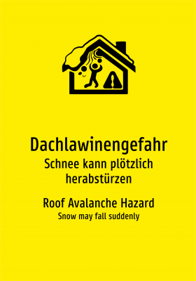 Dachlawinengefahr - Schnee kann plötzlich herabstürzen