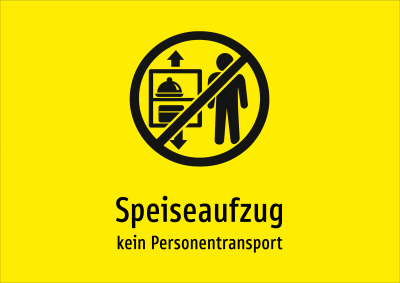 Speiseaufzug - kein Personentransport