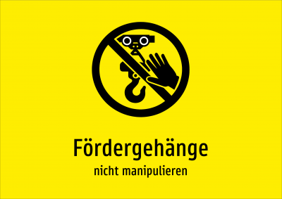Fördergehänge - nicht manipulieren