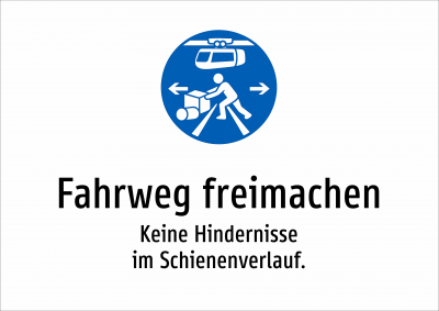 Fahrweg freimachen - Keine Hindernisse im Schienenverlauf.