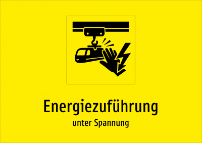 Energiezuführung - unter Spannung