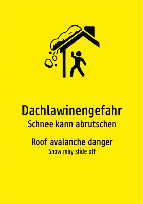 Dachlawinengefahr - Schnee kann abrutschen