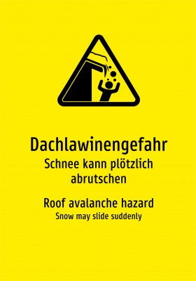Dachlawinengefahr - Schnee kann plötzlich abrutschen