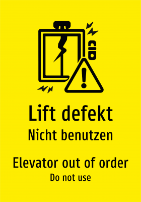 Lift defekt - Nicht benutzen