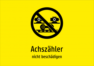 Achszähler - nicht beschädigen