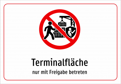 Terminalfläche - nur mit Freigabe betreten