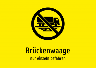 Brückenwaage - nur einzeln befahren
