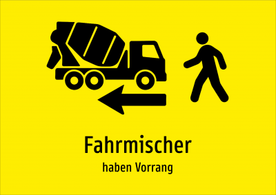 Fahrmischer - haben Vorrang